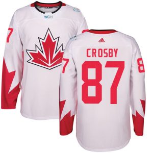 Team Canada #87 Sidney Crosby Authentic Weiß Heim 2016 World Cup Hockey